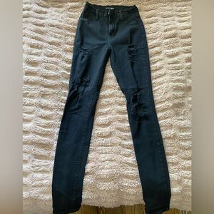 Fashion Nova Ripped Black Jeans